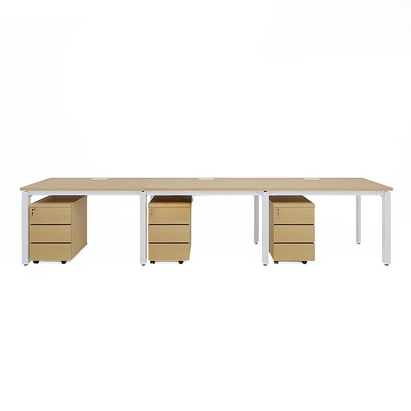 Cụm Bàn Làm Việc 3 Người Chân Sắt Độc Lập - BC11