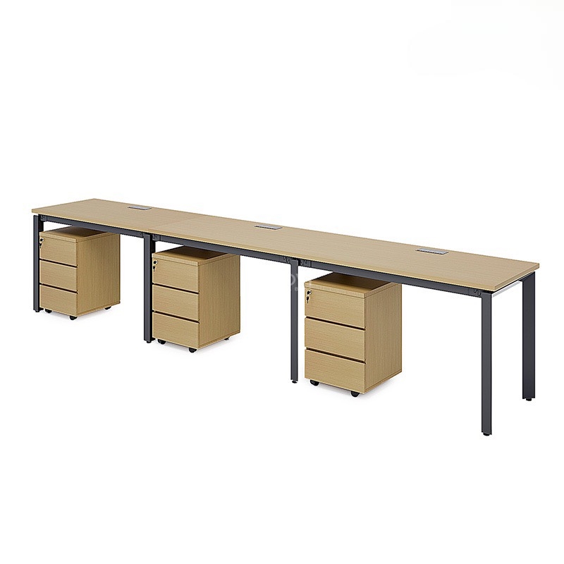 Cụm Bàn Làm Việc 3 Người Chân Sắt Độc Lập - BC11