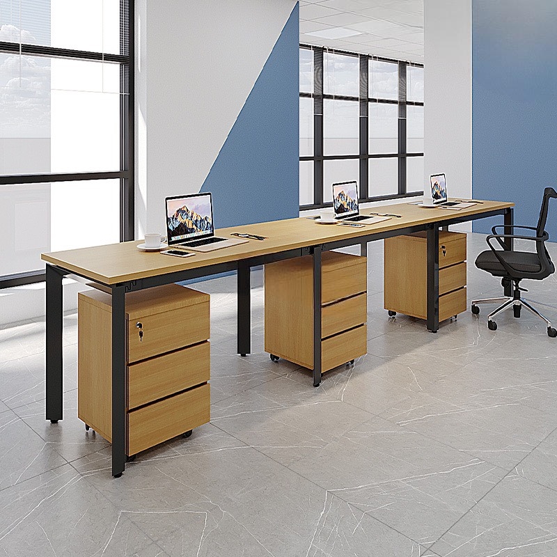 Cụm Bàn Làm Việc 3 Người Chân Sắt Độc Lập - BC11