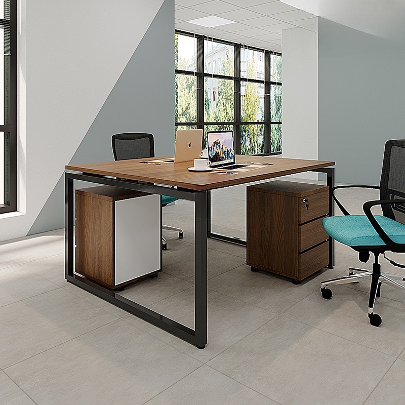 Cụm Bàn Làm Việc 2 Người Chân Sắt - BC7