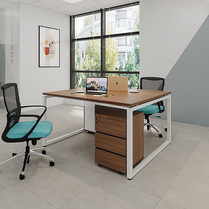 Cụm Bàn Làm Việc 2 Người Chân Sắt - BC7