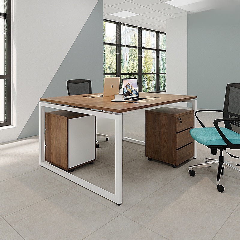 Cụm Bàn Làm Việc 2 Người Chân Sắt - BC7