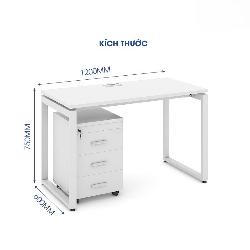 Bàn Làm Việc Nhân Viên Chân U Eos - BLV80