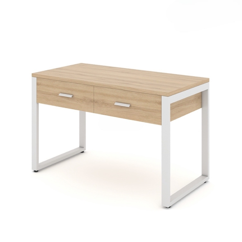 Bàn Làm Việc Chân Sắt Chữ U Hộc Kéo - BLV64