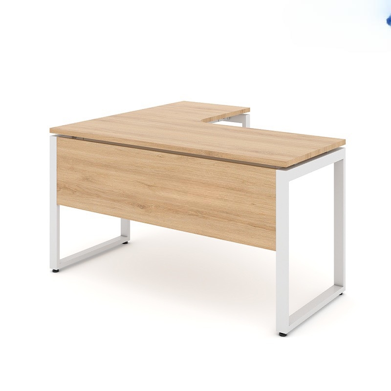 Bàn Văn Phòng Góc L Chân U Có Yếm Gỗ - BLV18