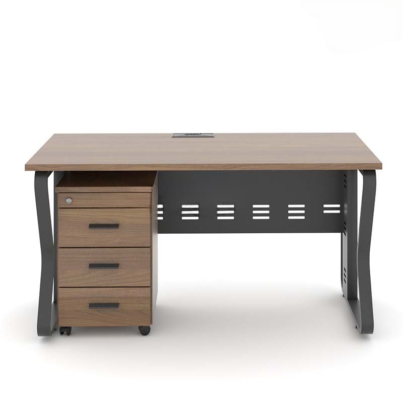 Bàn Làm Việc Chân Sắt K Uốn Có Yếm 140cm  - BLV121
