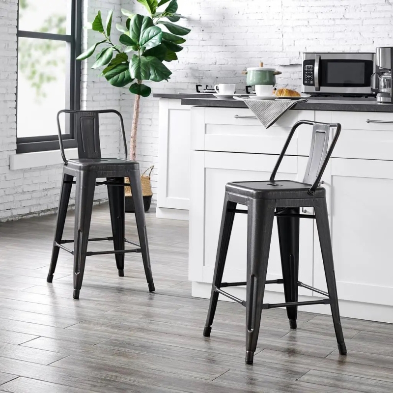 Ghế Bar ToLix Sắt Có Tựa Lưng - QB7