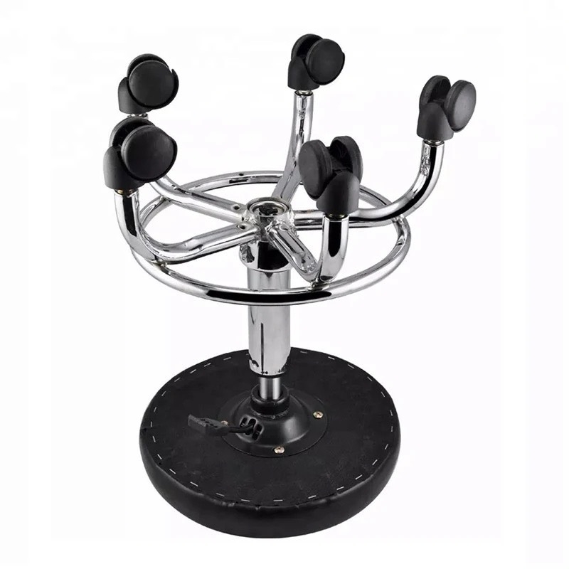 Ghế Cafe Tiếp Khách Đôn Tròn Da Có Chân Bánh Xe - CF50