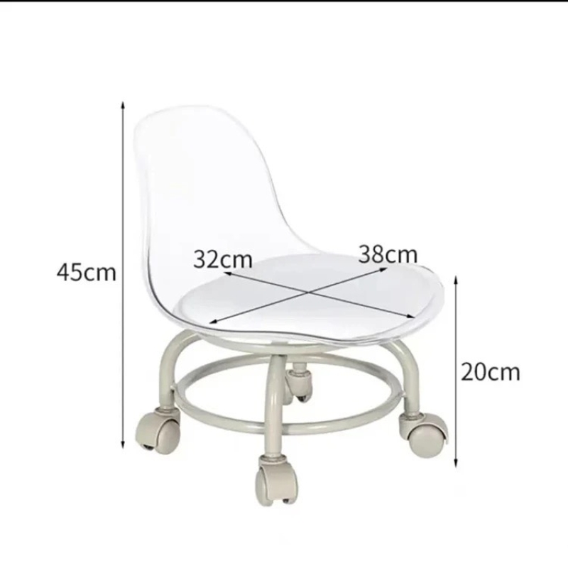 Ghế Cafe Đôn Ngồi Bệt Trong Suốt - CF55