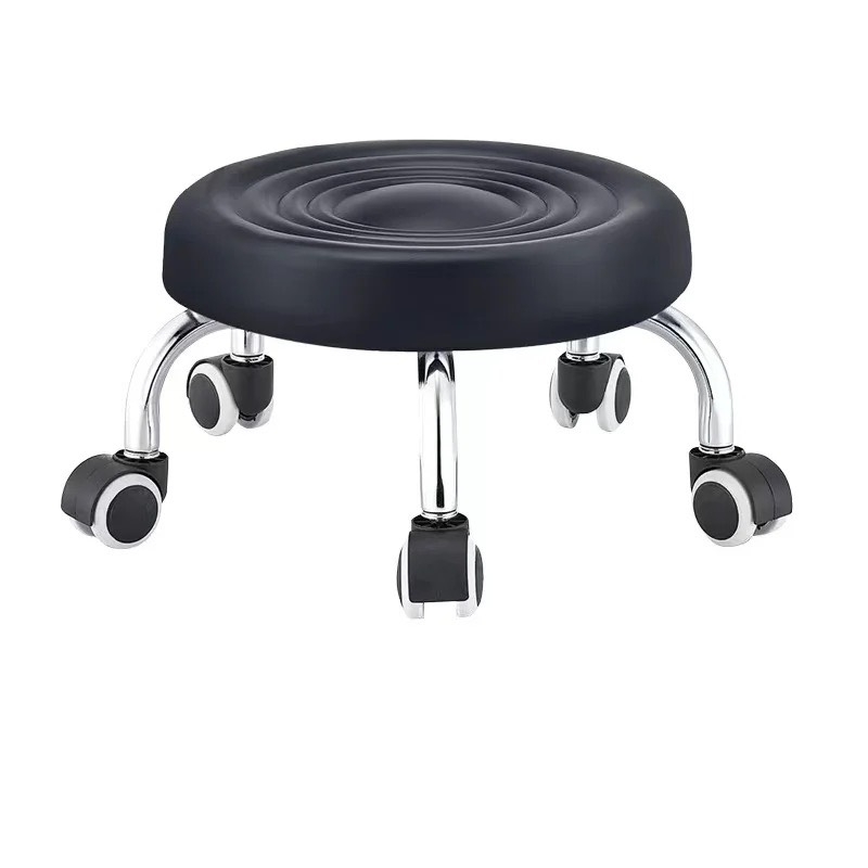Ghế Cafe Đôn Tròn Bệt Chân Mạ Crome - CF56