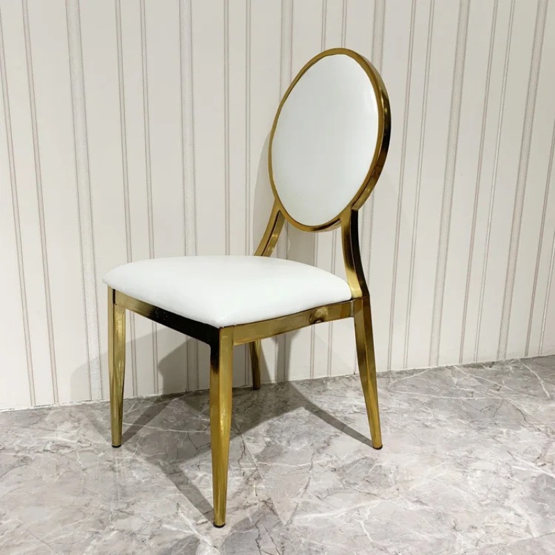 Ghế Ăn Cho Tiệc Cưới LOUISS Chân Mạ Vàng - GA6