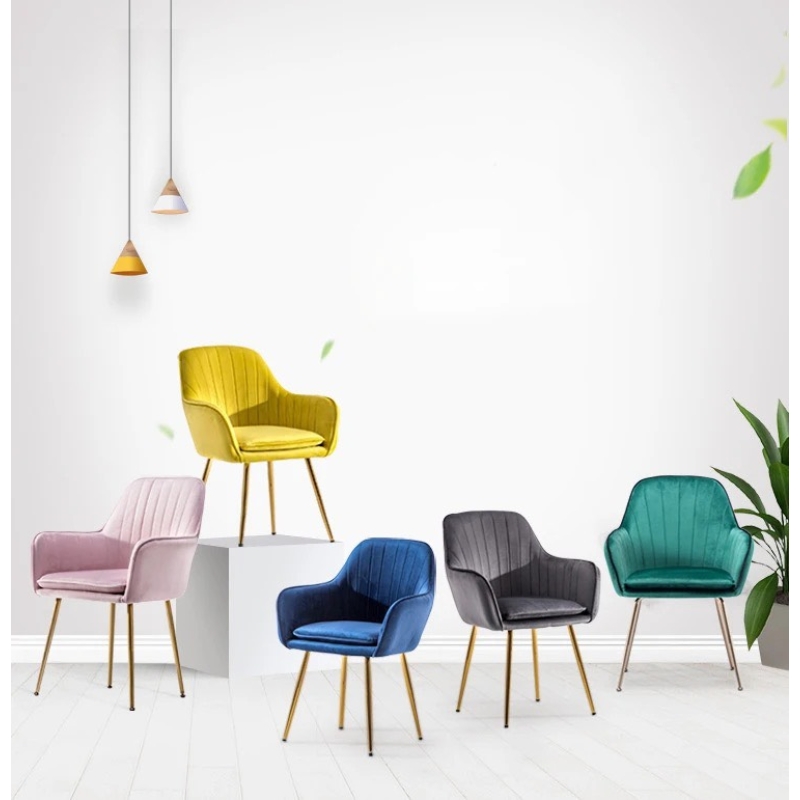 Ghế Ăn LARA Kiểu Sofa Đơn Chân Mạ Vàng - GA46