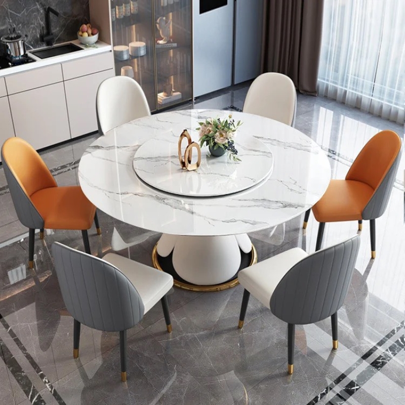 Bàn Ăn Gia Đình Tròn Xoay 2 Mặt Hiện Đại - BA18