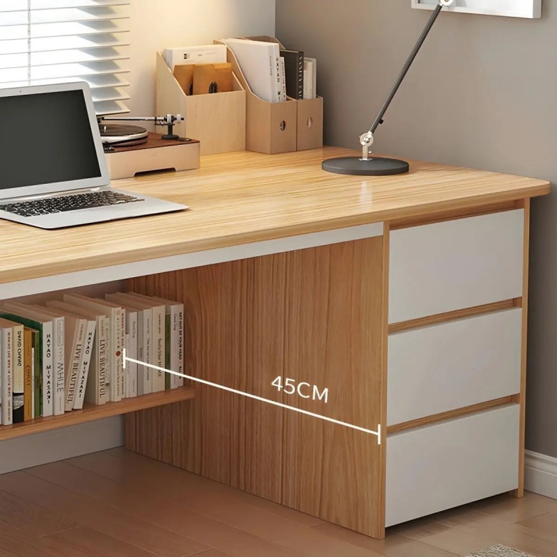 Bàn Làm Việc Hộc IKEA Chân Sắt - BLV48