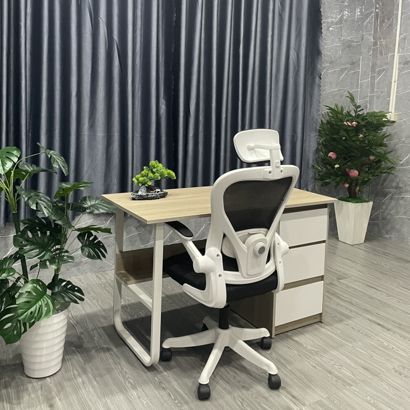 Bàn Làm Việc Hộc IKEA Chân Sắt - BLV48