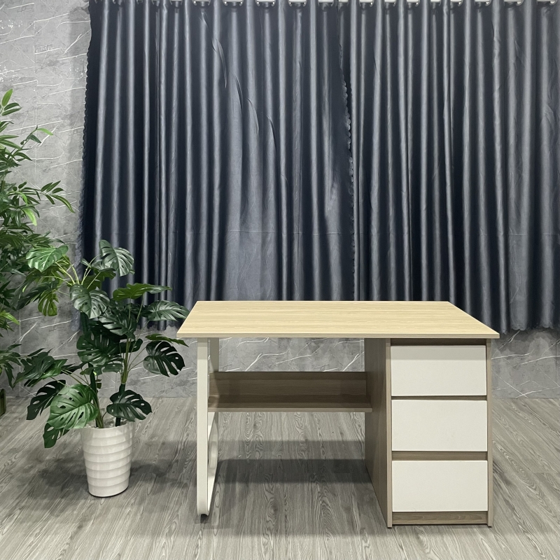 Bàn Làm Việc Hộc IKEA Chân Sắt - BLV48