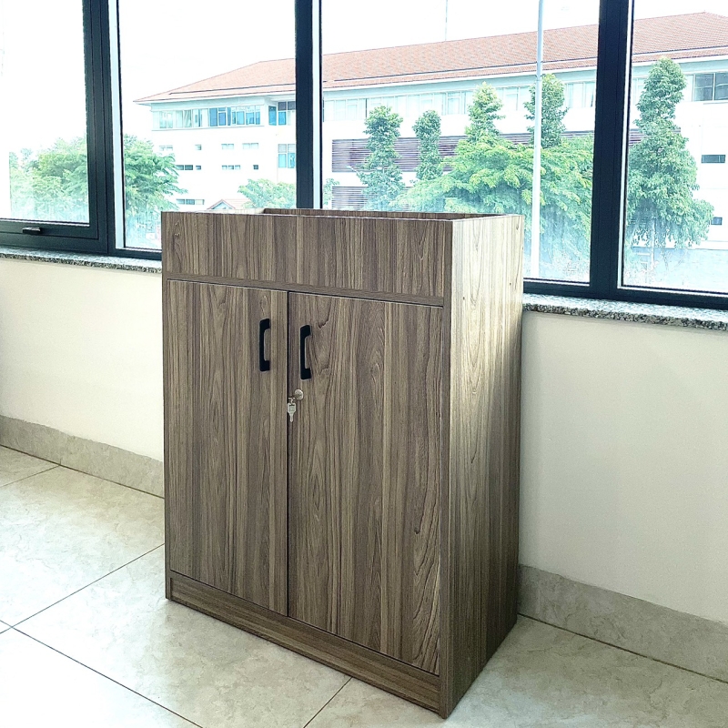 Tủ Tài Liệu Gỗ Để Cây Trang Trí Dạng Lửng - THS222