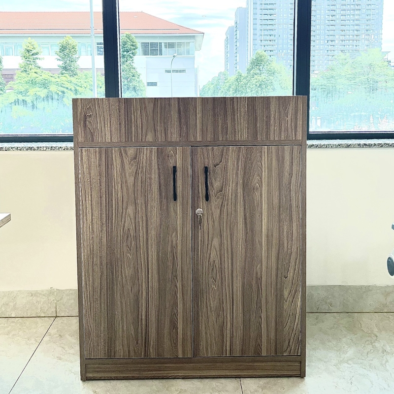 Tủ Tài Liệu Gỗ Để Cây Trang Trí Dạng Lửng - THS222