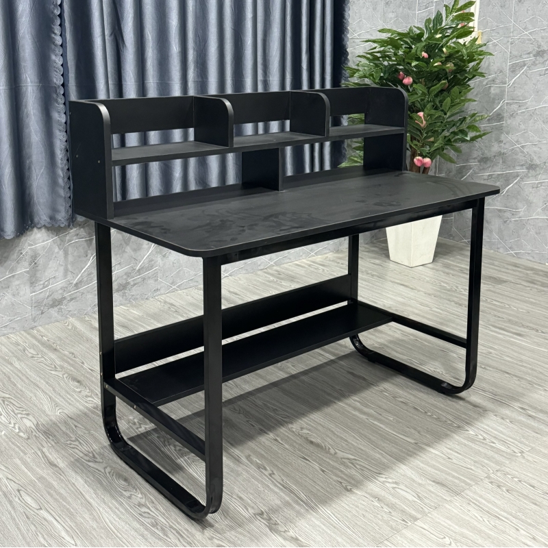 Bàn Làm Việc Chân Sắt Có Kệ Sách - BLV6