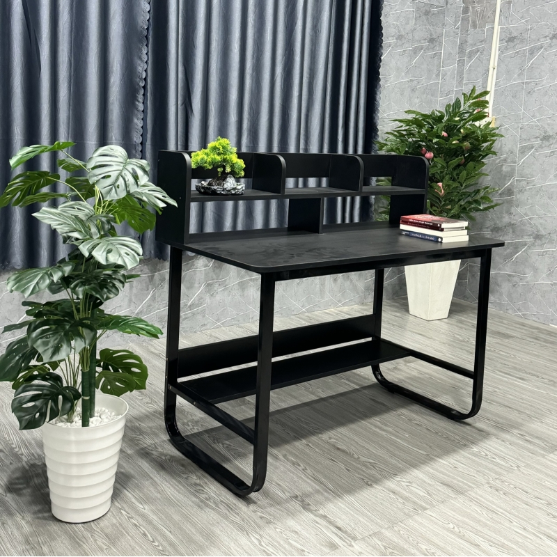 Bàn Làm Việc Chân Sắt Có Kệ Sách - BLV6