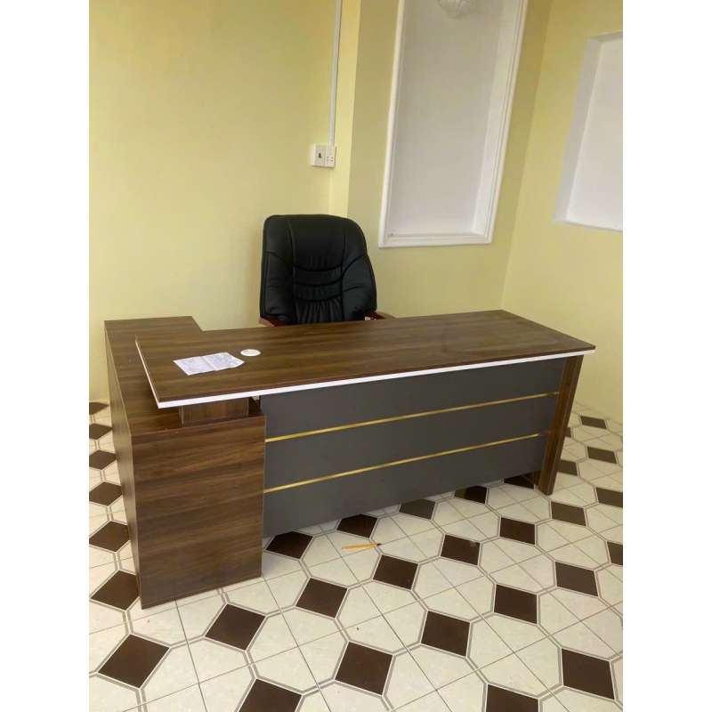 Bàn Giám Đốc Góc L Màu Nâu Vân  - BGĐ58