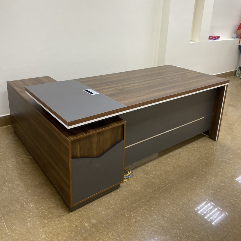 Bàn Giám Đốc Gỗ MDF Góc L 1m6x120 - BGĐ54