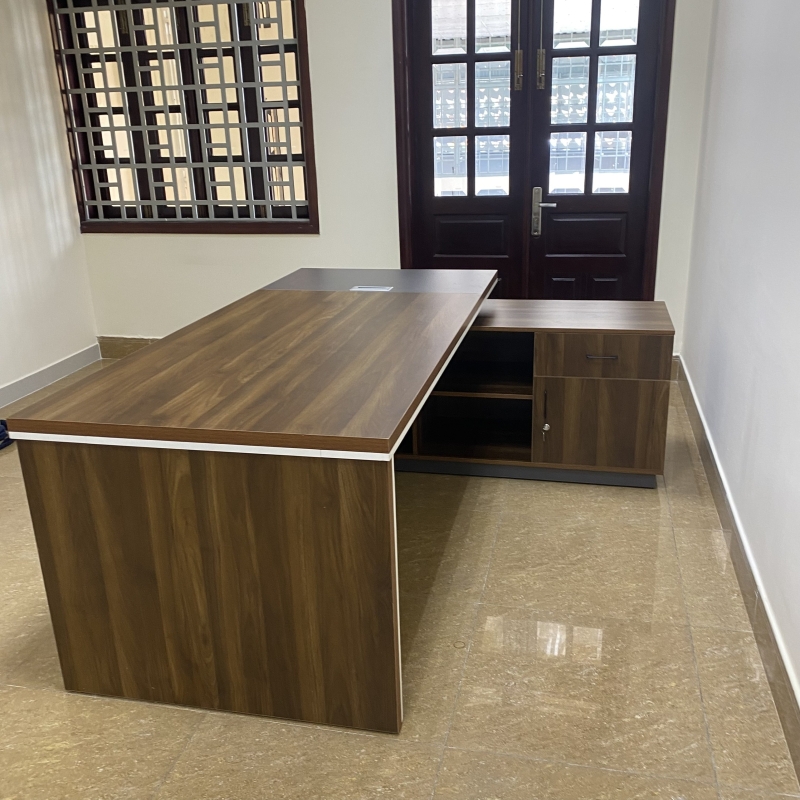Bàn Giám Đốc Gỗ MDF Góc L 1m6x120 - BGĐ54