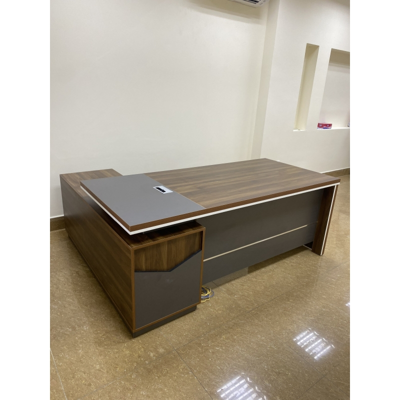 Bàn Giám Đốc Gỗ MDF Góc L 1m6x120 - BGĐ54