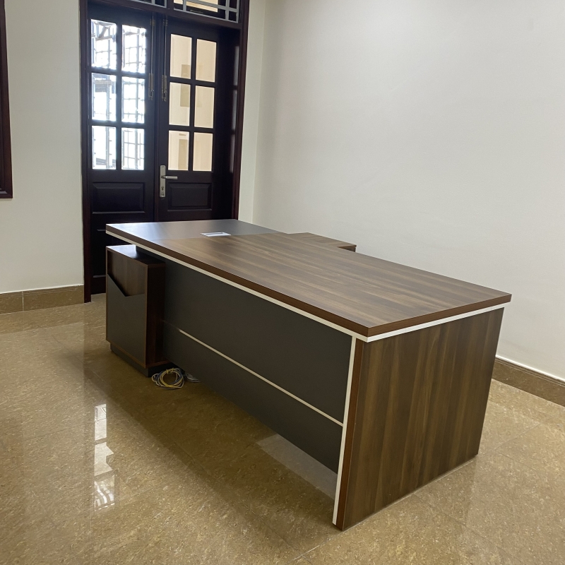 Bàn Giám Đốc Gỗ MDF Góc L 1m6x120 - BGĐ54