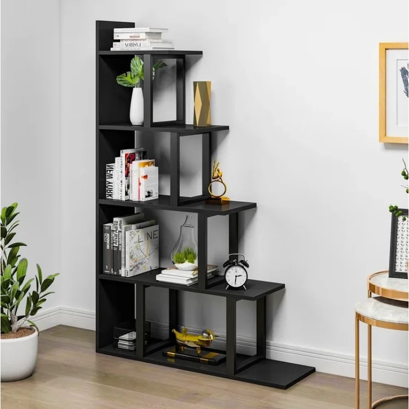Tủ Tài Liệu Gỗ Kệ Góc Tường Hình Bậc Thang - THS228