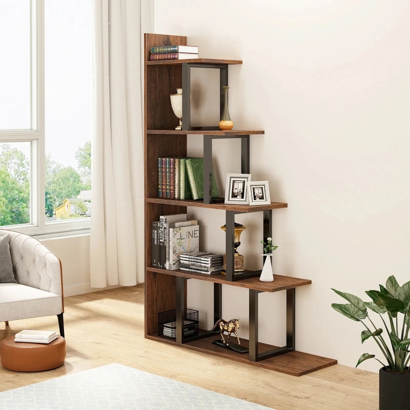 Tủ Tài Liệu Gỗ Kệ Góc Tường Hình Bậc Thang - THS228