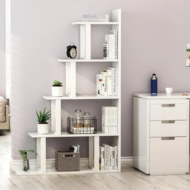 Tủ Tài Liệu Gỗ Kệ Góc Tường Hình Bậc Thang - THS228