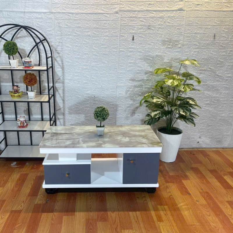 Bàn Trà Sofa Mặt Kính Cường Lực Có Hộc - BT23