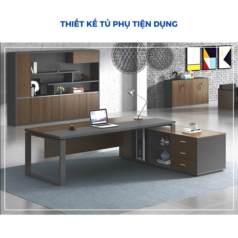 Bàn Giám Đốc Góc Chữ L Có Yếm - BGĐ7