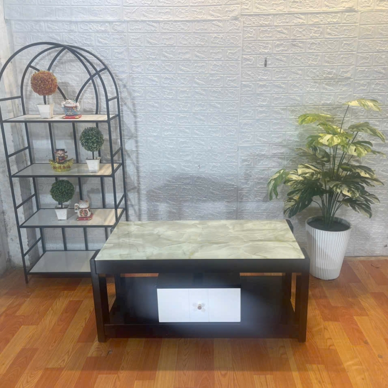 Bàn Trà Sofa Chữ Nhật Kính Cường Lực Có Hộc - BT25