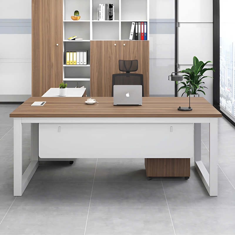Bàn Giám Đốc Chân Sắt Góc L  1m6 - BGĐ3