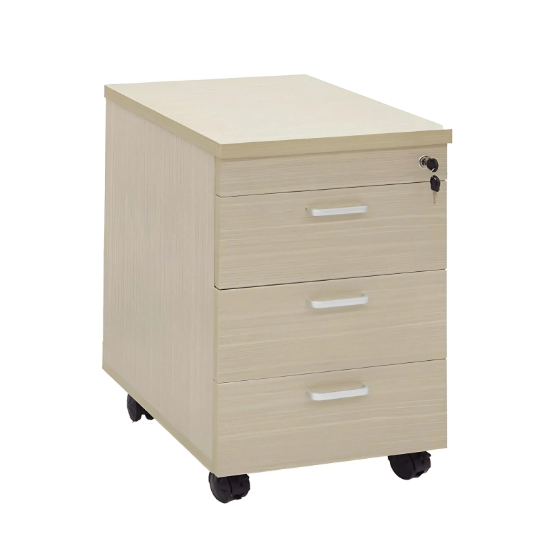 Tủ Phụ Di Động 3 Ngăn Màu Vân Gỗ - TP25