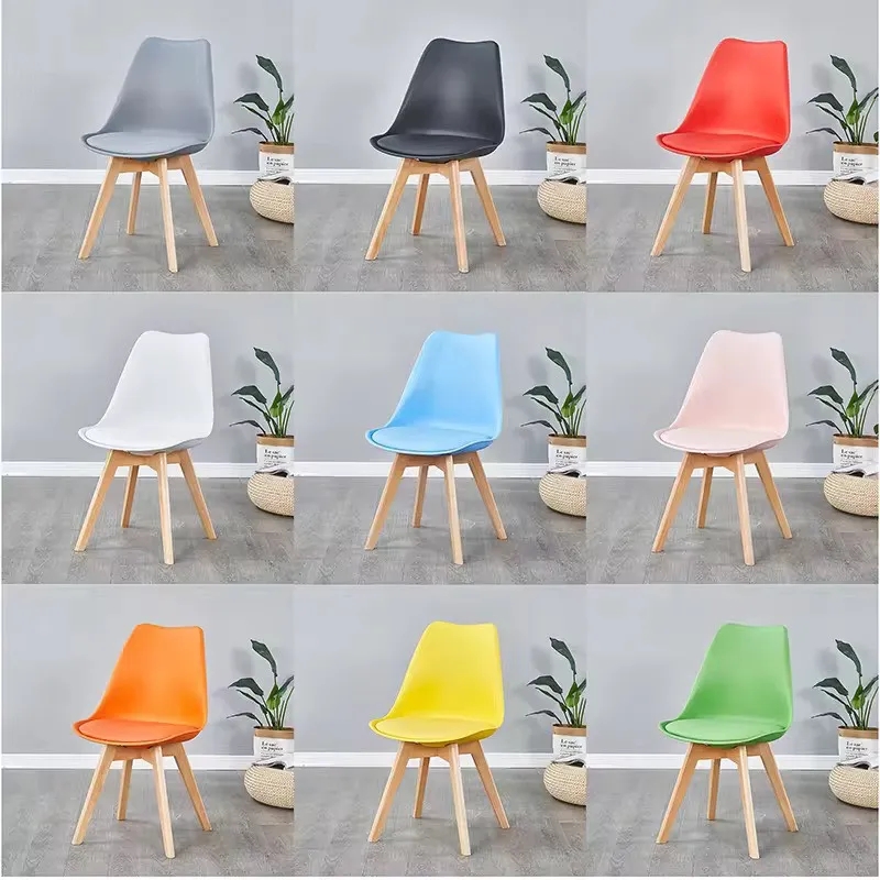 Ghế Cafe Tiếp Khách Emes Bọc Đệm Chân Gỗ - CF2